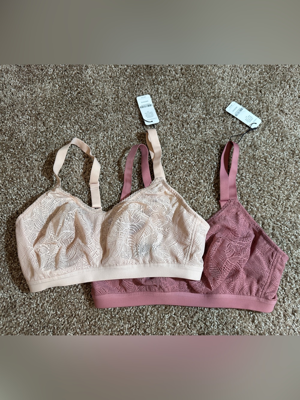 Understance Cate Wireless Bra Bundle Blush and Dusty Rose